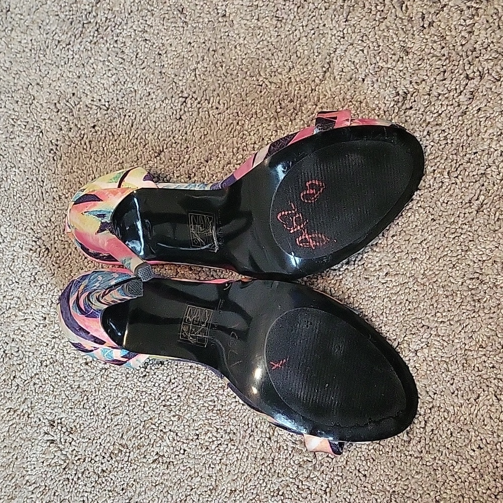 Call It Spring Multicolor Open-Toe Heels - Picture 4 of 5